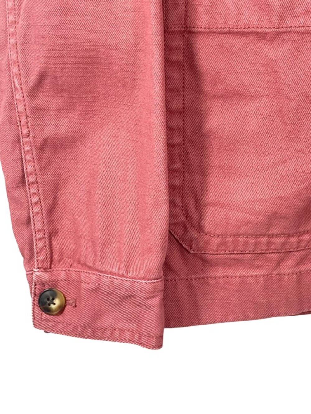 Madewell Pink Cotton Chore Jacket XS Utility Barn Coat Cropped - Picture 7 of 12